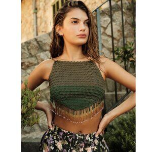 Agua Bendita Fleur Crop Top - Hand Made